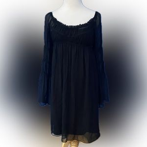 Muse Black Long Sleeve Meshy Dress (2)